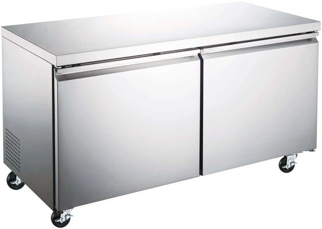 Alt view image 2 of 4 - Commercial 60 in. 15.7 cu. ft. Frost Free Under Counter Freezer in Stainless Steel