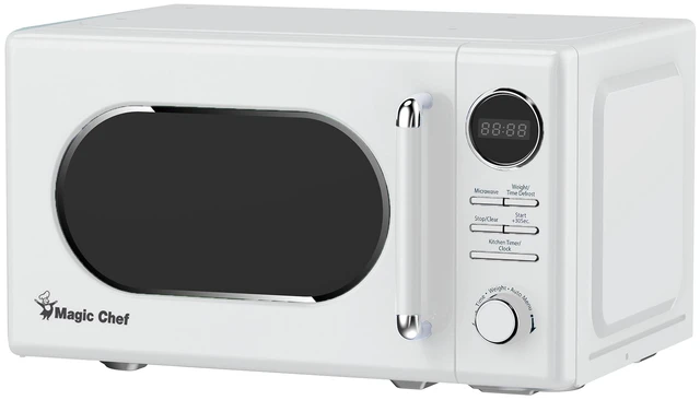 Alt view image 3 of 7 - 0.7 cu. ft. Retro Countertop Microwave in White