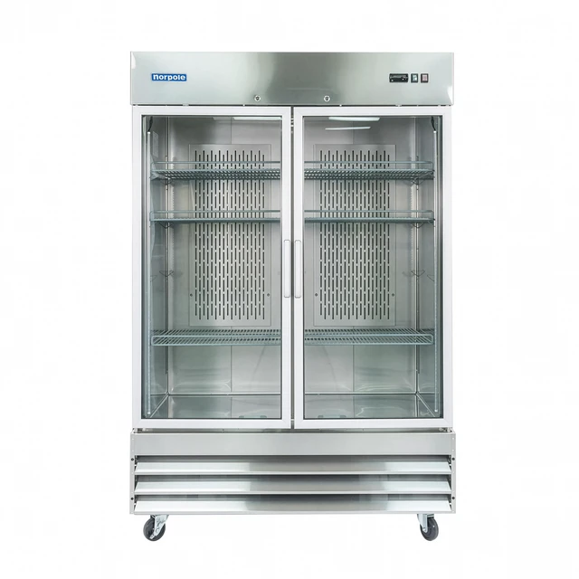 Main image of Commercial 54 in. 48 cu. ft. 2-Glass Door Reach-In Refrigerator in Stainless