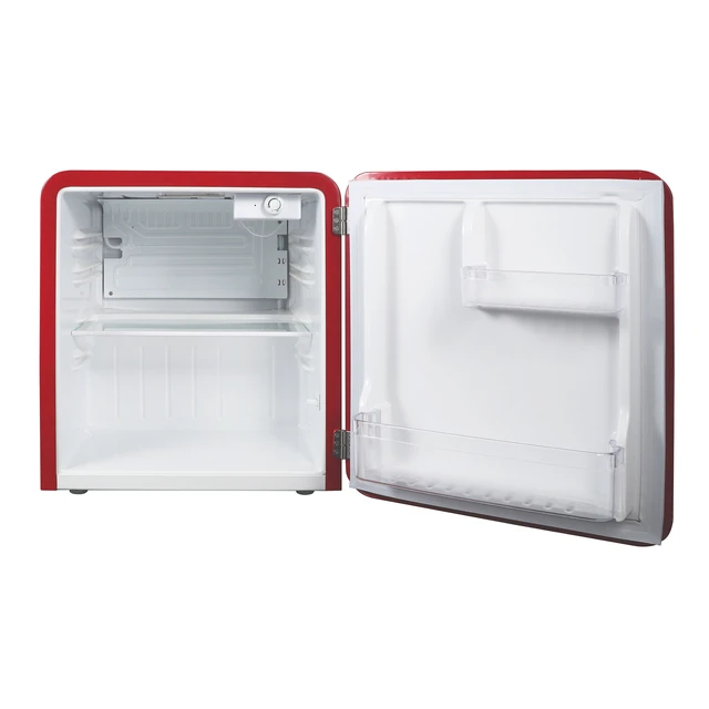 Alt view image 2 of 6 - 17.5 in. 1.6 cu. ft. Retro Mini Refrigerator in Red, Without Freezer