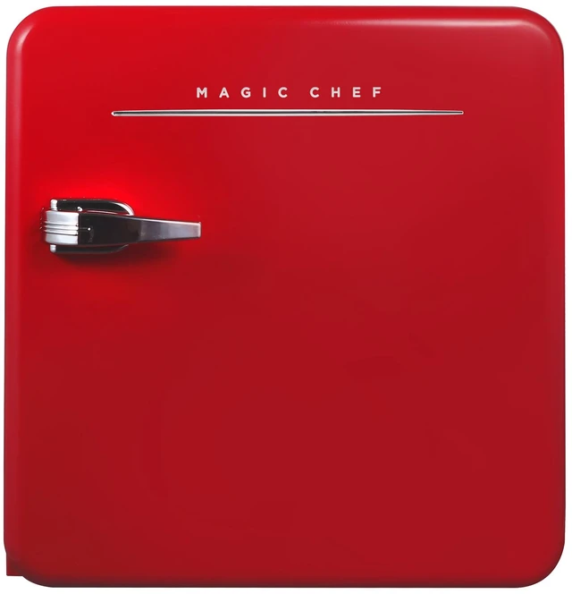 Main image of 17.5 in. 1.6 cu. ft. Retro Mini Refrigerator in Red, Without Freezer