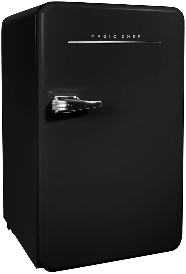 Alt view image 3 of 8 - 17.5 in. 3.2 cu. ft. Retro Mini Refrigerator in Black without Freezer