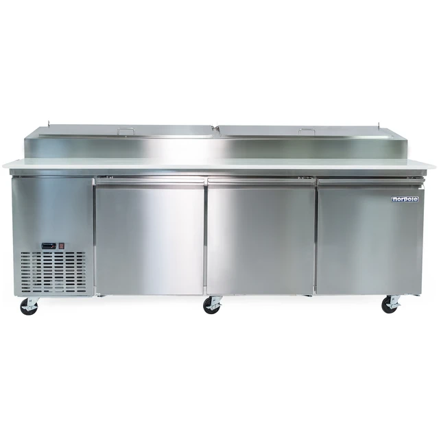 Main image of Commercial 24 cu. ft. Pizza Prep Table Refrigerator in Stainless Steel