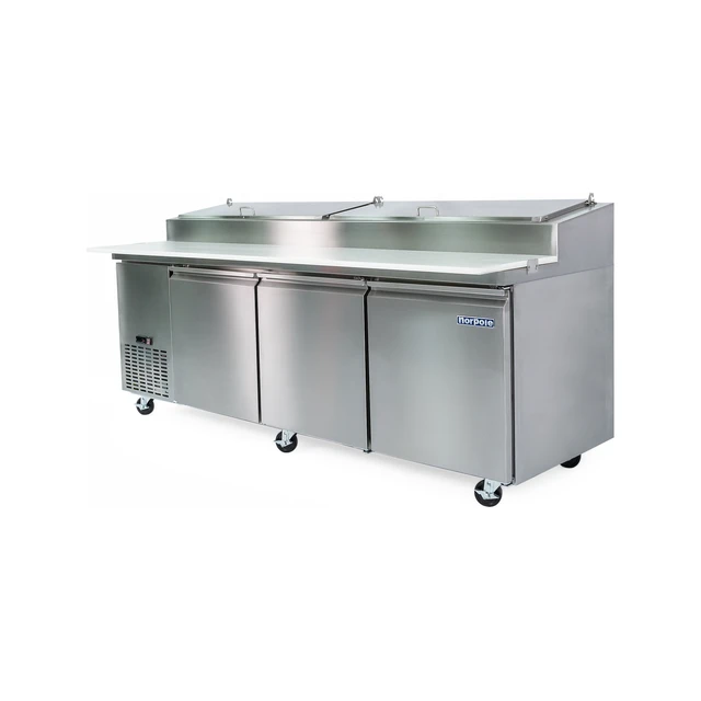 Alt view image 3 of 4 - Commercial 24 cu. ft. Pizza Prep Table Refrigerator in Stainless Steel