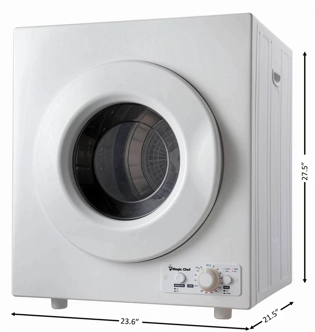 Alt view image 4 of 5 - 3.5 cu. ft. Compact Electric Dryer in White