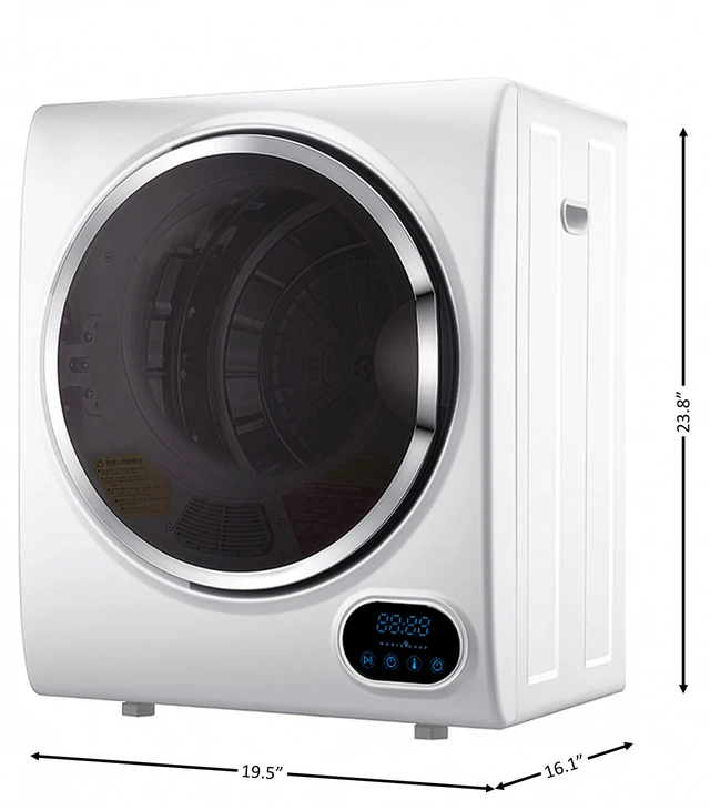 Alt view image 3 of 5 - 1.5 cu. ft. Vented Compact Electric Dryer in White with Sensor