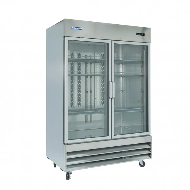 Alt view image 2 of 4 - Commercial 54 in. 48 cu. ft. 2-Glass Door Reach-In Refrigerator in Stainless