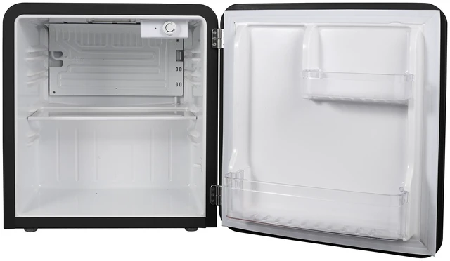 Alt view image 2 of 5 - 17.5 in. 1.6 cu. ft. Retro Mini Refrigerator in Black, Without Freezer