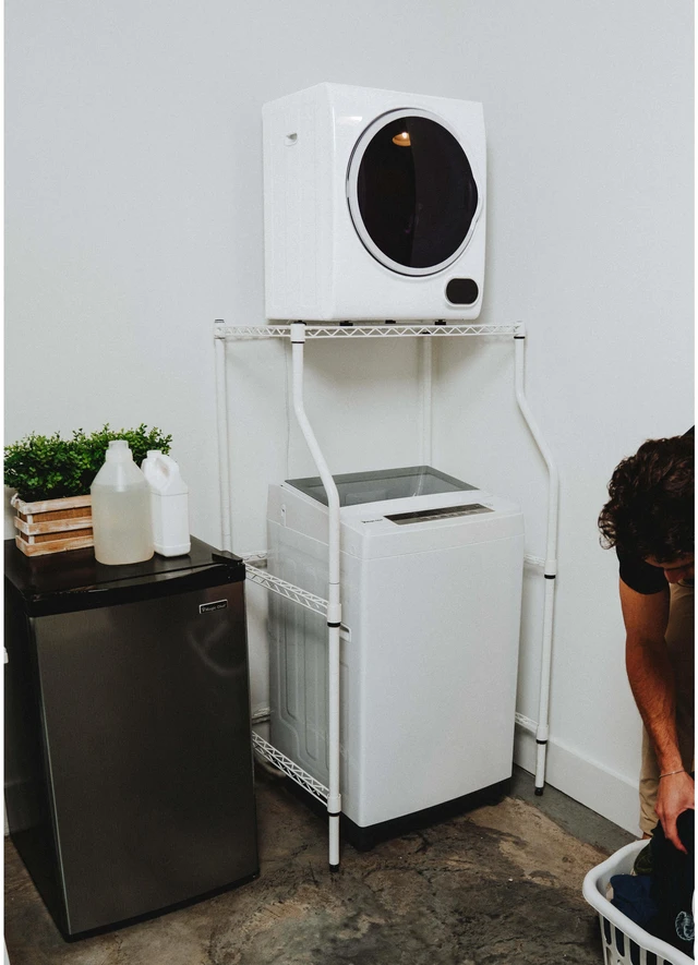 Alt view image 5 of 5 - 1.5 cu. ft. Vented Compact Electric Dryer in White with Sensor
