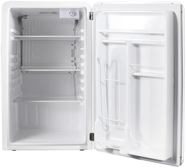 Alt view image 2 of 7 - 17.5 in. 3.2 cu. ft. Retro Mini Refrigerator in White, without Freezer