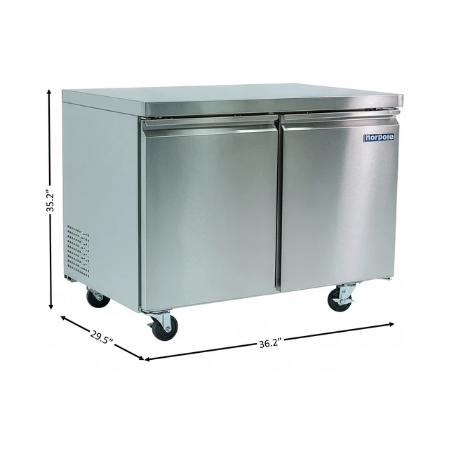Alt view image 4 of 4 - Commercial 36 in. 8.9 cu. ft. Under Counter Refrigerator in Stainless Steel