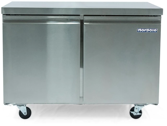 Main image of Commercial 12 cu. ft. 2-Door Under Counter Freezer in Stainless Steel