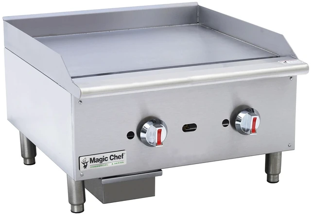 Main image of 24 in. Commercial Thermostatic Countertop Gas Griddle in Stainless Steel
