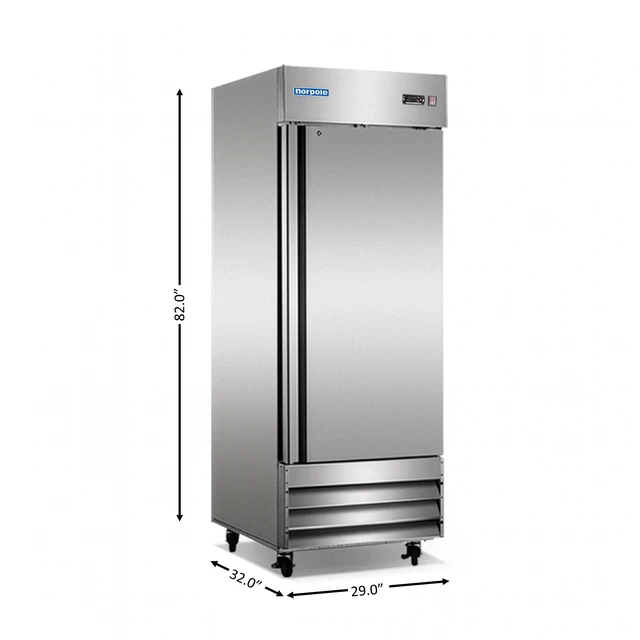 Alt view image 3 of 3 - Commercial 23 cu. ft. Single Door Upright Freezer in Stainless Steel