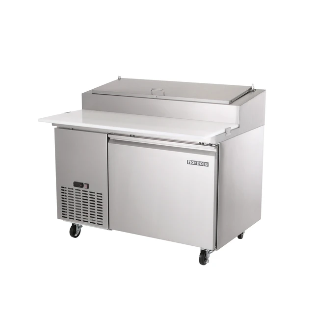 Alt view image 4 of 5 - Commercial 13.8 cu. ft. Single Door Pizza Refrigerator in Stainless Steel