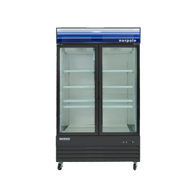 Main image of Commercial 53 in. 45 cu. ft. 2-Door Glass Merchandiser Refrigerator in Black