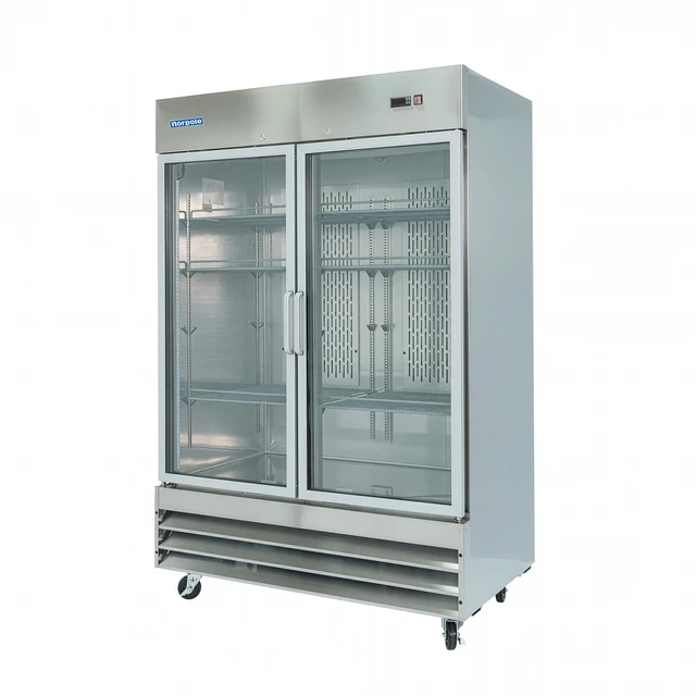 Alt view image 2 of 4 - Commercial 54 in. 48 cu. ft. Frost Free 2-Door Freezer in Stainless Steel