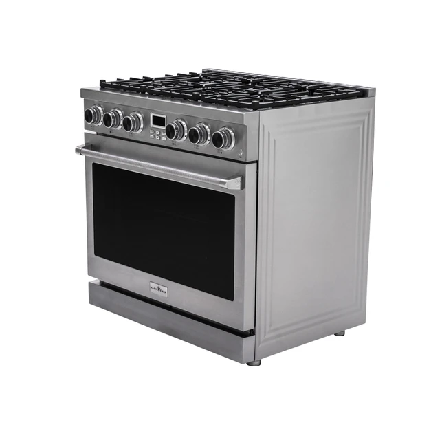 Alt view image 4 of 7 - Pro-Style 36 in. 6-Burner Slide-in Gas Range with Convection in Stainless