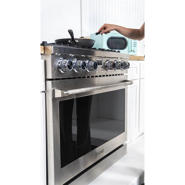 Alt view image 7 of 7 - Pro-Style 36 in. 6-Burner Slide-in Gas Range with Convection in Stainless