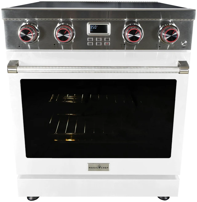 Main image of Pro-Style 30 in. 4-Element Slide-In Electric Range with Convection in Stainless with White Door
