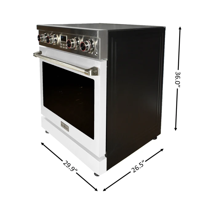 Alt view image 3 of 4 - Pro-Style 30 in. 4-Element Slide-In Electric Range with Convection in Stainless with White Door