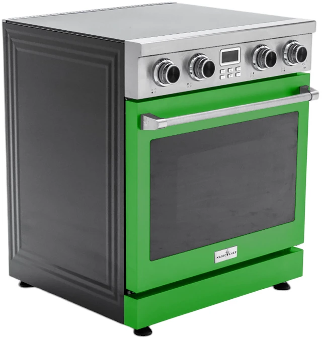 Alt view image 2 of 4 - Pro-Style 30 in. 4-Element Slide-In Electric Range with Convection in Stainless with Green Door