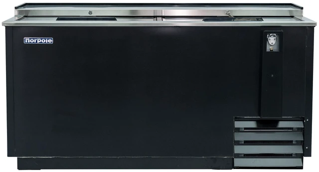 Main image of Commercial 65 in. 18 cu. ft. Sliding Door Beer Cooler in Black
