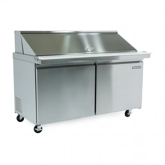 Alt view image 2 of 4 - Commercial 60 in. 15 cu. ft. Mega Top Prep Table Refrigerator in Stainless