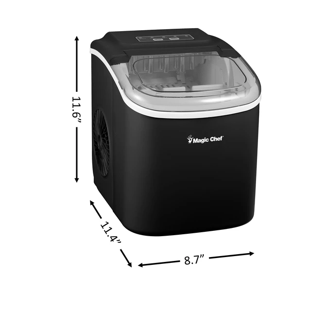 Alt view image 5 of 8 - 27 lb. Portable Countertop Ice Maker in Black