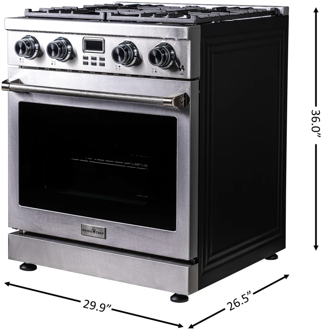 Alt view image 4 of 5 - Pro-Style 30 in. 4-Element Slide-In Gas Range with Convection in Stainless with Red Door