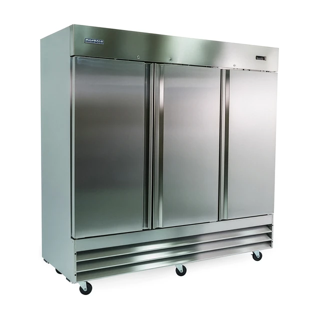 Alt view image 2 of 4 - Commercial 72 cu. ft. 3-Door Upright Freezer in Stainless Steel