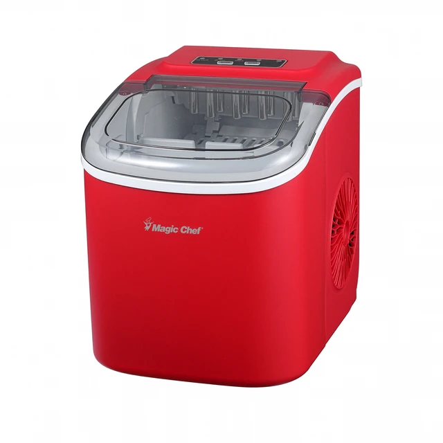 Alt view image 4 of 7 - 27 lb. Portable Countertop Ice Maker in Red
