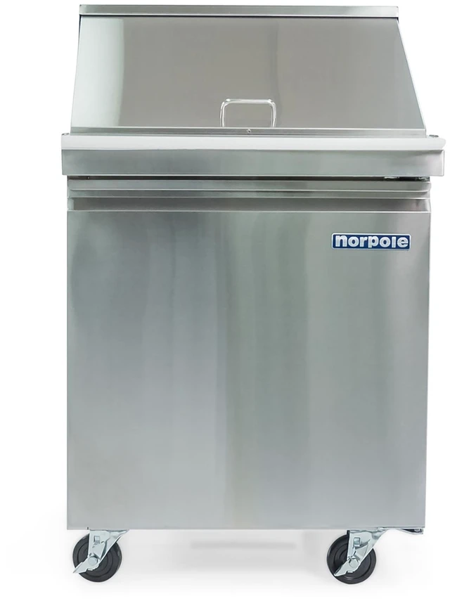 Main image of Commercial 6 cu. ft. Single Door Mega Top Prep Table Refrigerator in Stainless