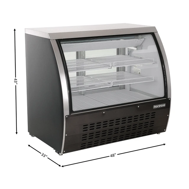 Alt view image 4 of 4 - Commercial 48 in. 18 cu. ft. Specialty Refrigerated Case in Black Stainless