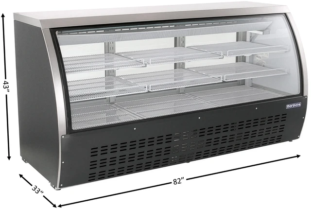 Alt view image 4 of 4 - Commercial 82 in. 32 cu. ft. Refrigerated Deli Case in Black