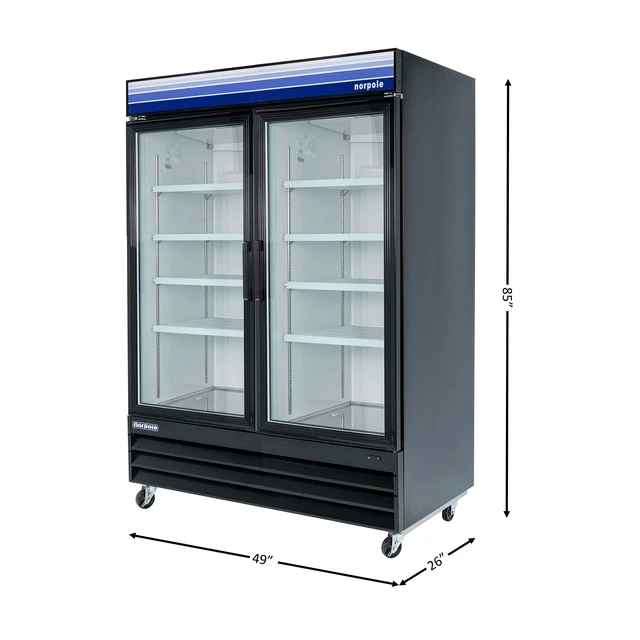 Alt view image 4 of 4 - Commercial 29 cu. ft. 2-Door Upright Freezer in Black