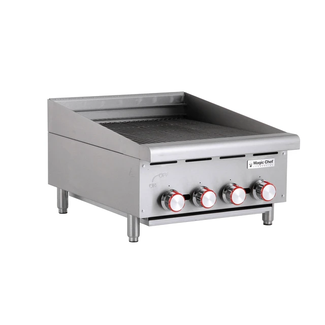 Alt view image 2 of 6 - 24 in. Commercial Countertop Radiant Charbroiler in Stainless Steel