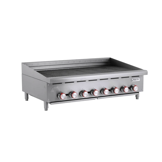 Alt view image 2 of 6 - 48 in. Commercial Countertop Radiant Charbroiler in Stainless Steel