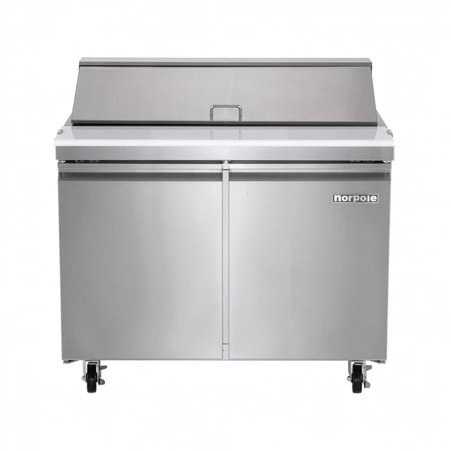 Main image of Commercial 9.5 cu. ft. Sandwich/Salad Prep Table Refrigerator in Stainless Steel