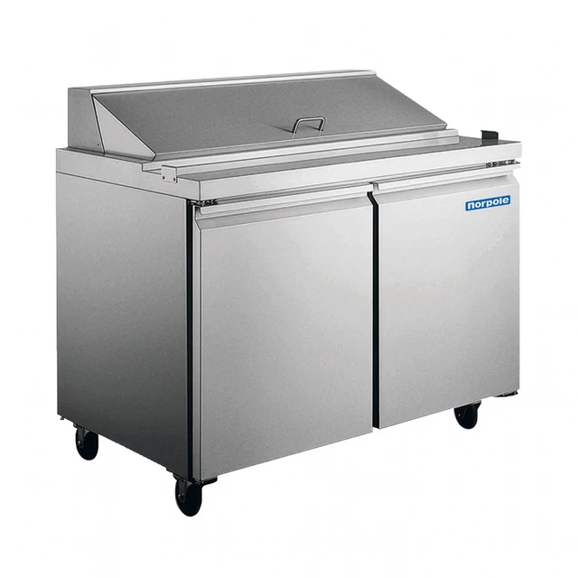 Alt view image 2 of 4 - Commercial 9.5 cu. ft. Sandwich/Salad Prep Table Refrigerator in Stainless Steel