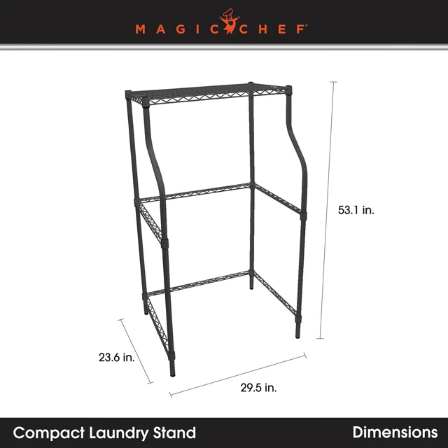 Alt view image 4 of 5 - Compact Laundry Appliance Stand in Black