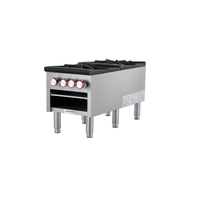 Alt view image 3 of 4 - Commercial Double Stock Pot Countertop Gas Cooktop