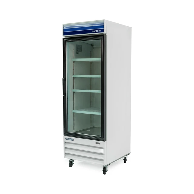 Alt view image 3 of 4 - Commercial 28 in. 23 cu. ft. Single Swing Glass Door Refrigerator in White