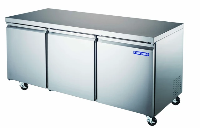 Alt view image 3 of 4 - Commercial 72 in. 18.9 cu. ft. Under Counter Refrigerator in Stainless Steel