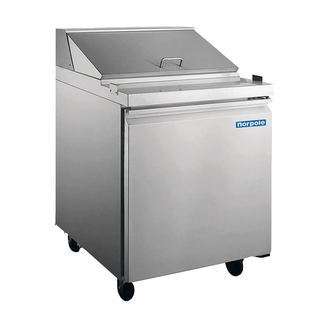 Alt view image 2 of 4 - Commercial 6 cu. ft. Sandwich-Salad Prep Refrigerator in Stainless Steel