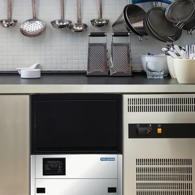 Alt view image 4 of 4 - Commercial 120 lbs. Freestanding Ice Maker in Stainless Steel