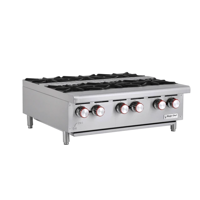 Alt view image 2 of 4 - 36 in. Natural Gas Commercial Counter Hot Plate Range in Stainless Steel