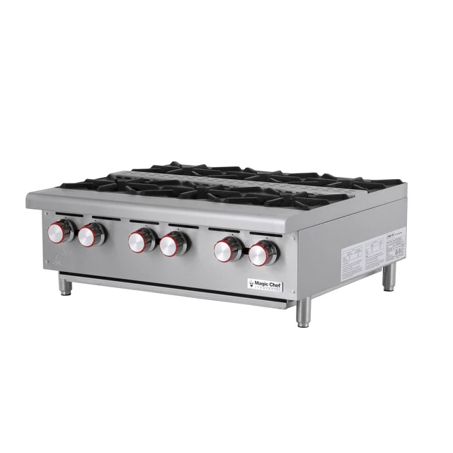 Alt view image 3 of 4 - 36 in. Natural Gas Commercial Counter Hot Plate Range in Stainless Steel