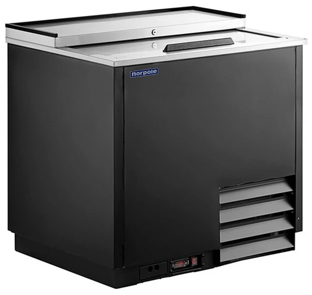 Alt view image 2 of 4 - Commercial 36 in. 9.2 cu. ft. Glass Froster in Black