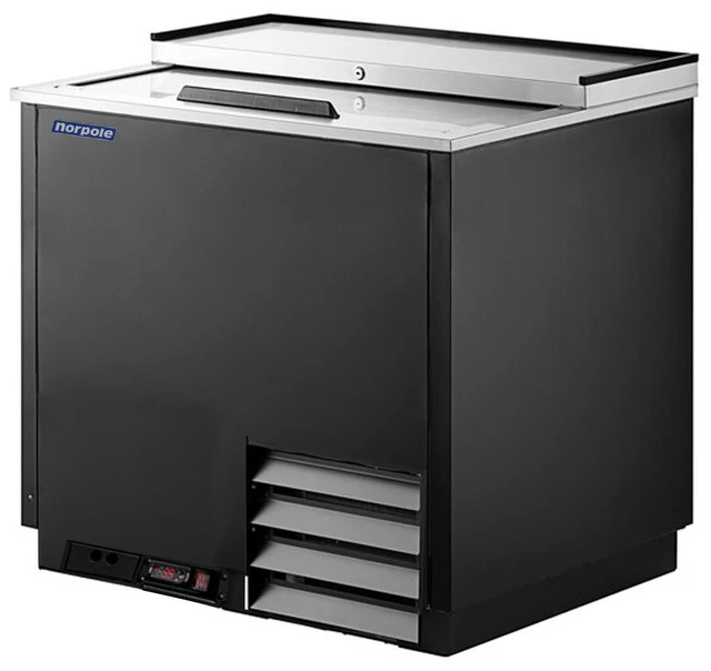Alt view image 3 of 4 - Commercial 36 in. 9.2 cu. ft. Glass Froster in Black